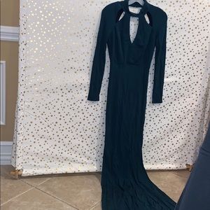 Cut out gown with high slit